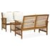 vidaXL 3 Piece Garden Lounge Set with Cushions Solid Acacia Wood
