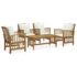 vidaXL 5 Piece Garden Lounge Set with Cushions Solid Acacia Wood (310255+2x310257)