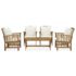 vidaXL 5 Piece Garden Lounge Set with Cushions Solid Acacia Wood (310255+2x310257) - Image 2