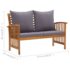 vidaXL 4 Piece Garden Lounge Set with Cushions Solid Acacia Wood (310258+310264) - Image 11