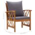 vidaXL 4 Piece Garden Lounge Set with Cushions Solid Acacia Wood - Image 12