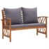 vidaXL 4 Piece Garden Lounge Set with Cushions Solid Acacia Wood - Image 6