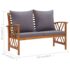 vidaXL 3 Piece Garden Lounge Set with Cushions Solid Acacia Wood - Image 10