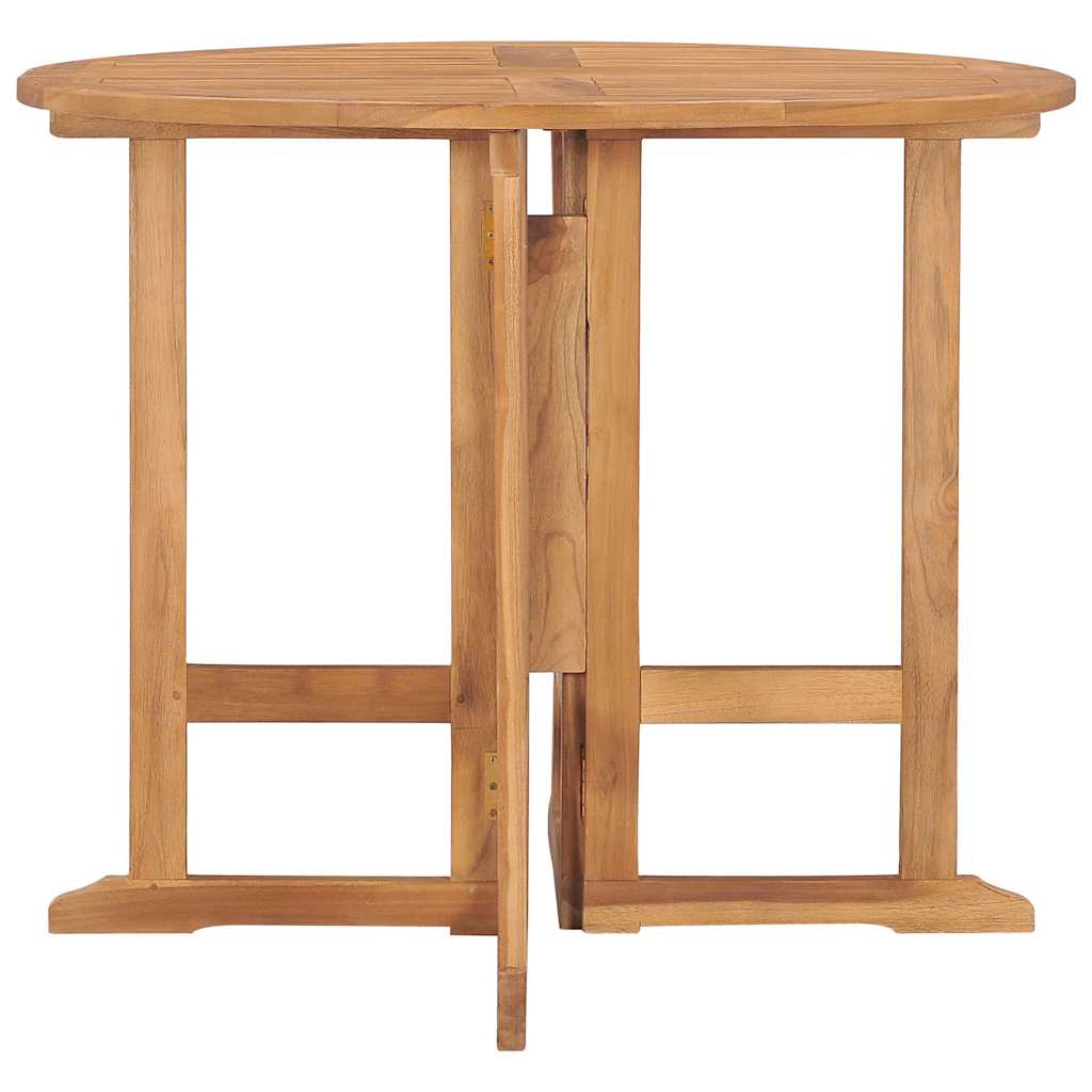 8720286208489_g_en_hd_1 vidaXL Folding Garden Dining Table Ø90x75 cm Solid Teak Wood - Image 2