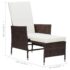 vidaXL 3 Piece Garden Lounge Set with Cushions Poly Rattan Brown - Image 11