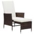 vidaXL 3 Piece Garden Lounge Set with Cushions Poly Rattan Brown - Image 3