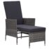 vidaXL 3 Piece Garden Lounge Set with Cushions Poly Rattan Grey - Image 3