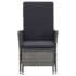 vidaXL 3 Piece Garden Lounge Set with Cushions Poly Rattan Grey - Image 4