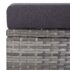 vidaXL 3 Piece Garden Lounge Set with Cushions Poly Rattan Grey - Image 10