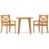 vidaXL 3 Piece Garden Dining Set Solid Wood Acacia - Image 2