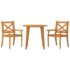 vidaXL 3 Piece Garden Dining Set Solid Wood Acacia - Image 3