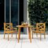 vidaXL 3 Piece Garden Dining Set Solid Wood Acacia