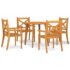 vidaXL 5 Piece Garden Dining Set Solid Wood Acacia - Image 2