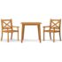 vidaXL 3 Piece Garden Dining Set Solid Wood Acacia - Image 2