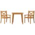 vidaXL 3 Piece Garden Dining Set Solid Wood Acacia - Image 3