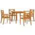 vidaXL 5 Piece Garden Dining Set Solid Wood Acacia - Image 2