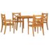 vidaXL 5 Piece Garden Dining Set Solid Wood Acacia - Image 3