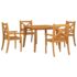 vidaXL 5 Piece Garden Dining Set Solid Wood Acacia - Image 3