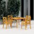 vidaXL 5 Piece Garden Dining Set Solid Wood Acacia