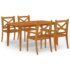 vidaXL 5 Piece Garden Dining Set Solid Wood Acacia - Image 2