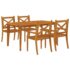 vidaXL 5 Piece Garden Dining Set Solid Wood Acacia - Image 3