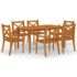 vidaXL 7 Piece Garden Dining Set Solid Wood Acacia - Image 2