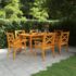 vidaXL 7 Piece Garden Dining Set Solid Wood Acacia