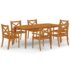 vidaXL 7 Piece Garden Dining Set Solid Wood Acacia - Image 2