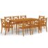 vidaXL 9 Piece Garden Dining Set Solid Wood Acacia - Image 2