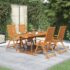 vidaXL 5 Piece Garden Dining Set Solid Acacia Wood