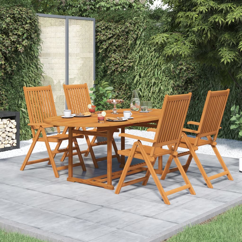 8720286209233_m_en_hd_1 vidaXL 5 Piece Garden Dining Set Solid Acacia Wood - Image 1