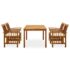 vidaXL 5 Piece Garden Dining Set with Cushions Solid Acacia Wood - Image 2
