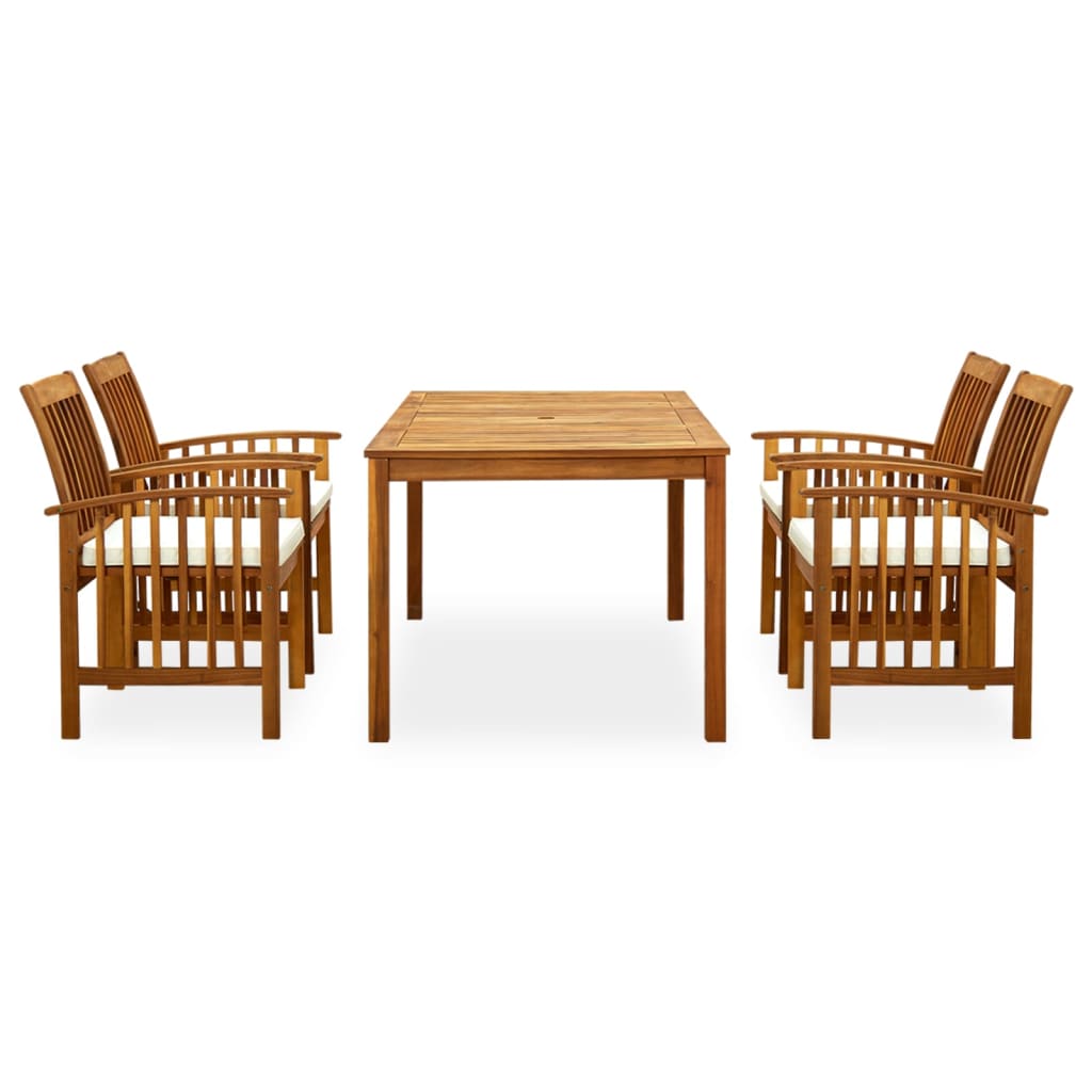 8720286209547_g_en_hd_1 vidaXL 5 Piece Garden Dining Set with Cushions Solid Acacia Wood - Image 2