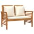 vidaXL 4 Piece Garden Lounge Set with Cushions Solid Wood Acacia - Image 4