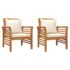 vidaXL 4 Piece Garden Lounge Set with Cushions Solid Wood Acacia - Image 8