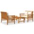 vidaXL 3 Piece Garden Lounge Set with Cushions Solid Wood Acacia - Image 2