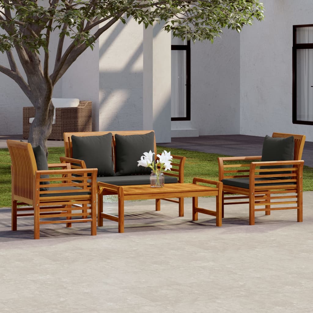 8720286209660_m_en_hd_1 vidaXL 4 Piece Garden Lounge Set with Cushions Solid Wood Acacia - Image 1