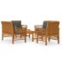vidaXL 5 Piece Garden Lounge Set with Cushions Solid Wood Acacia - Image 2