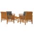 vidaXL 5 Piece Garden Lounge Set with Cushions Solid Wood Acacia - Image 3