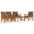vidaXL 5 Piece Garden Lounge Set with Cushions Solid Wood Acacia - Image 2