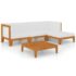 vidaXL 5 Piece Garden Lounge Set with Cushions Solid Acacia Wood - Image 2