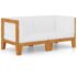 vidaXL 2-Seater Sofa with Cream White Cushions Solid Acacia Wood - Image 2