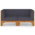 vidaXL 2-Seater Sofa with Dark Grey Cushions Solid Acacia Wood - Image 3