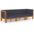 vidaXL 3 Piece Garden Lounge Set with Cushions Solid Acacia Wood - Image 2