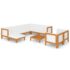 vidaXL 10 Piece Garden Lounge Set with Cushions Solid Acacia Wood - Image 2