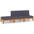 vidaXL 3 Piece Garden Lounge Set with Cushions Solid Acacia Wood - Image 2