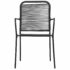vidaXL 5 Piece Garden Dining Set Cotton Rope and Steel Black - Image 8