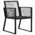 vidaXL 5 Piece Outdoor Dining Set PVC Rattan Black - Image 5