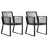 vidaXL 3 Piece Outdoor Dining Set PVC Rattan Black - Image 6