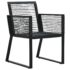 vidaXL 3 Piece Outdoor Dining Set PVC Rattan Black - Image 7